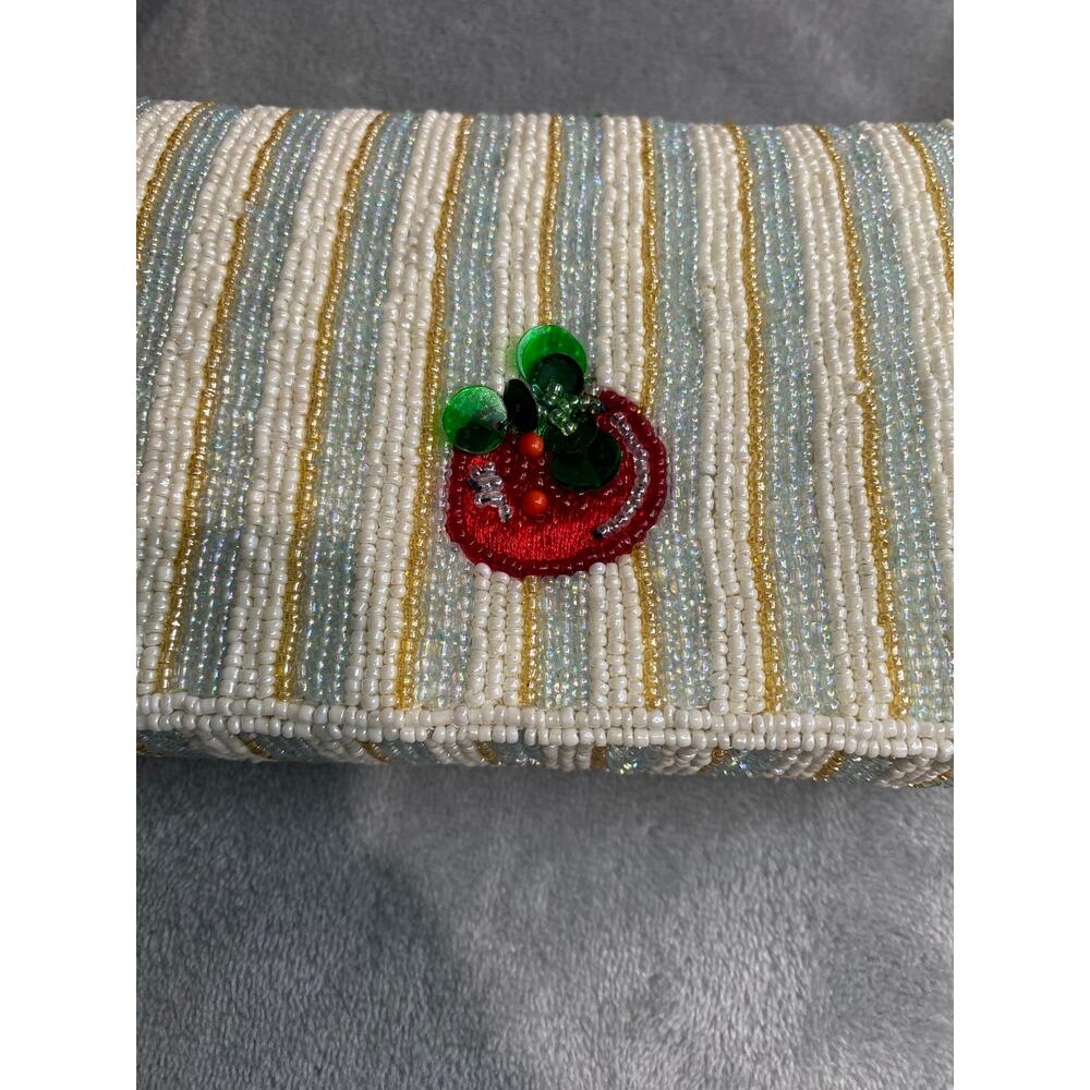 Unbranded Tomato Purse Pastel Striped Beaded Small Coquette Aesthetic NWT - Picture 4 of 10